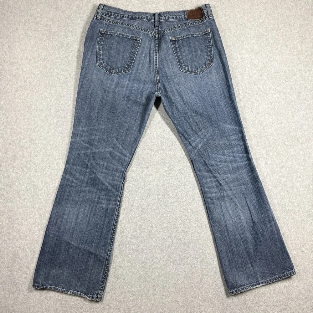 Banana Republic BOOTCUT Jeans Mens 35x32 Medium Wash Distressed‎ Faded Y2K